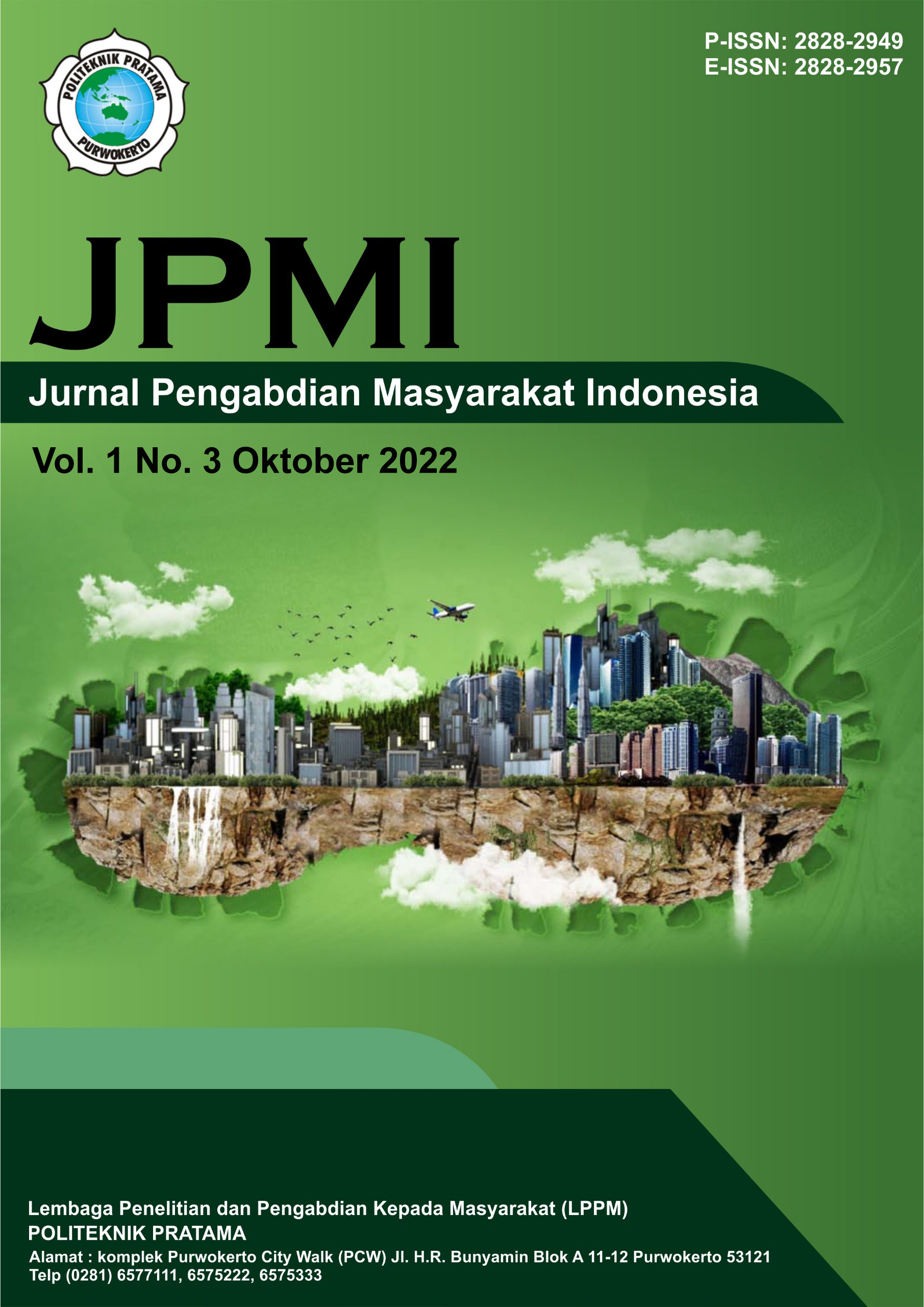 					View Vol. 1 No. 3 (2022): Oktober : Jurnal Pengabdian Masyarakat Indonesia
				