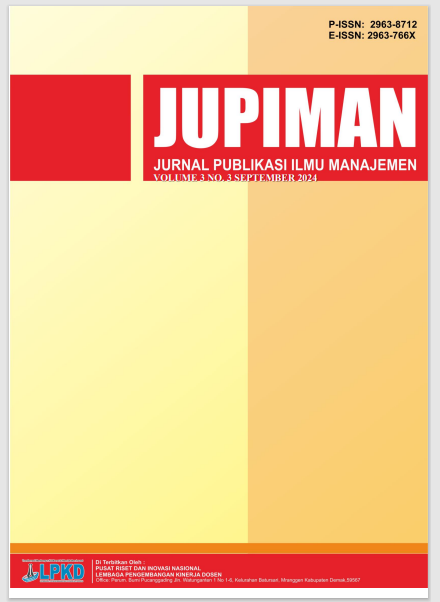 					View Vol. 4 No. 1 (2025): Jurnal Publikasi Ilmu Manajemen
				