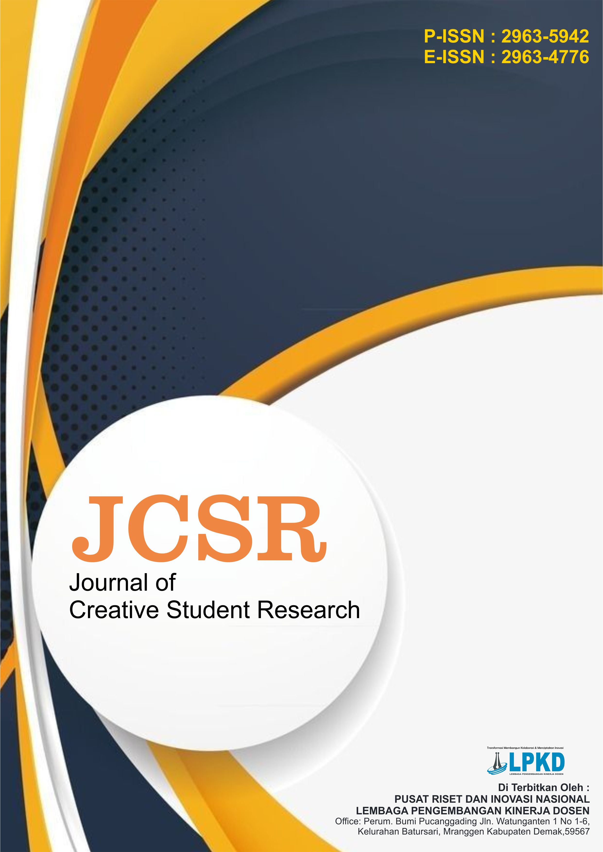 					View Vol. 2 No. 1 (2024): Februari : Journal of Creative Student Research
				